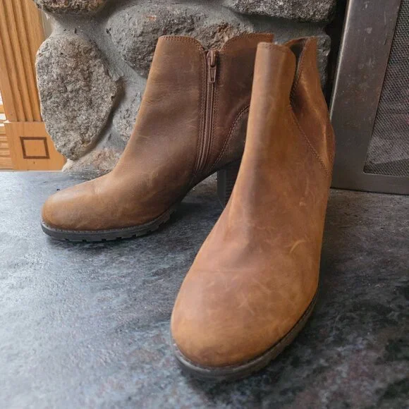 NWOT Verona Trish Brown Leather Boots Size 8.5 - Picture 3 of 14